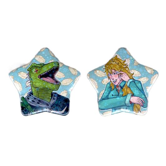 Doro Button Pair - Gator and Gyoza